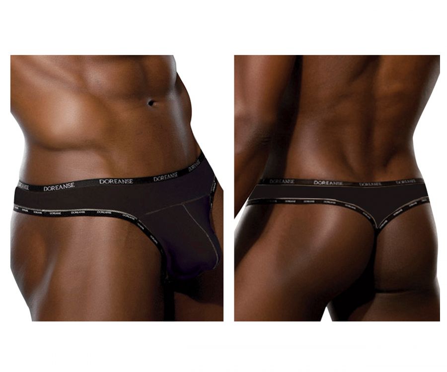 Doreanse 1216-BLK BLK Naked Thong Black