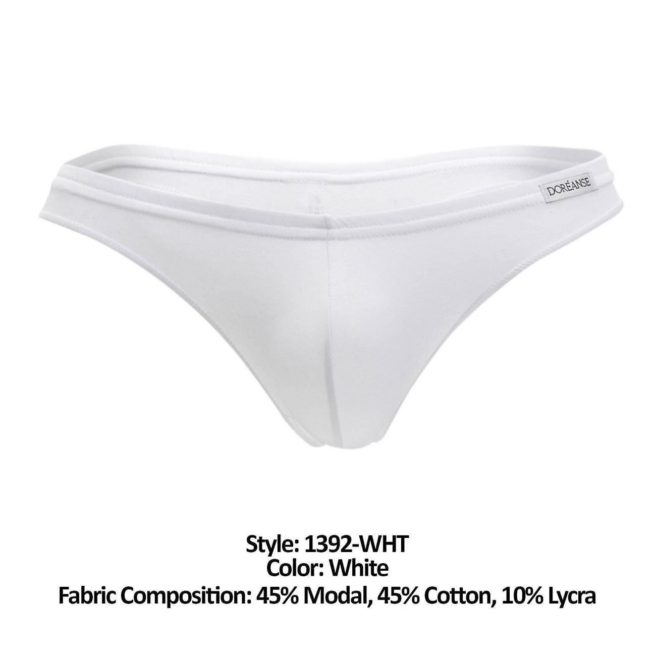 Doreanse 1392-WHT Euro Thong