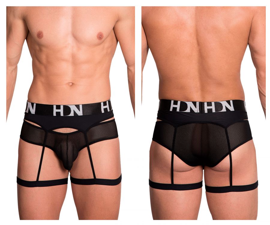 Hidden 953 Garterbelt Briefs Black