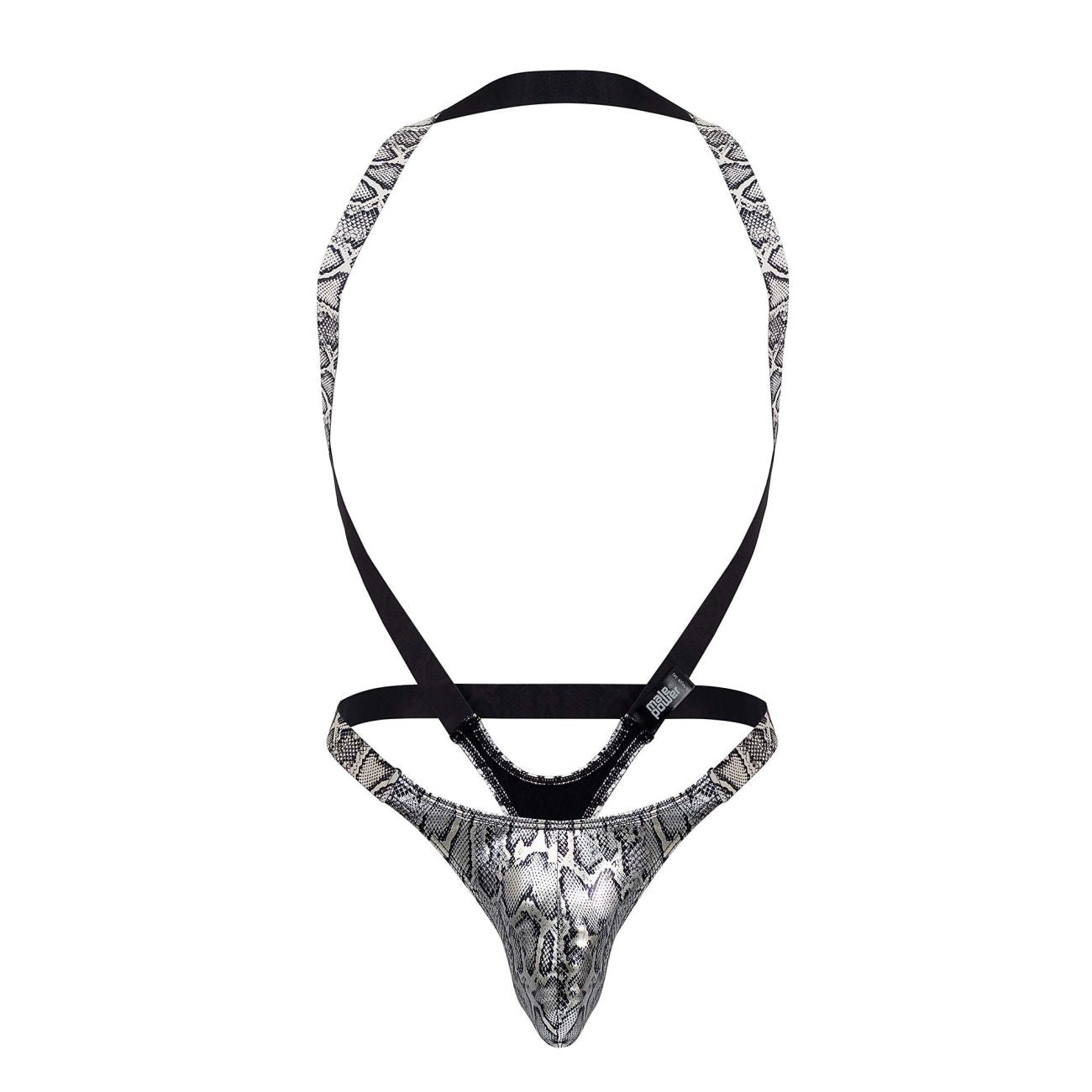 Male Power 404-282 S-naked Shoulder Sling Harness Thong Silver-Black