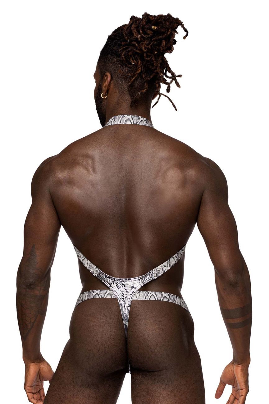 Male Power 404-282 S-naked Shoulder Sling Harness Thong Silver-Black