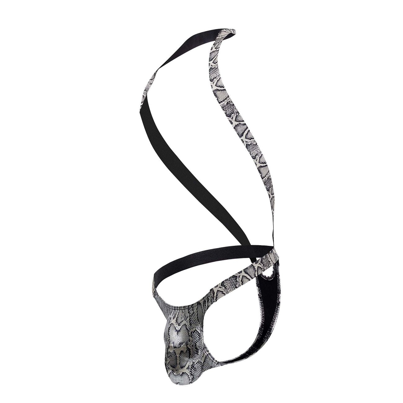 Male Power 404-282 S-naked Shoulder Sling Harness Thong Silver-Black
