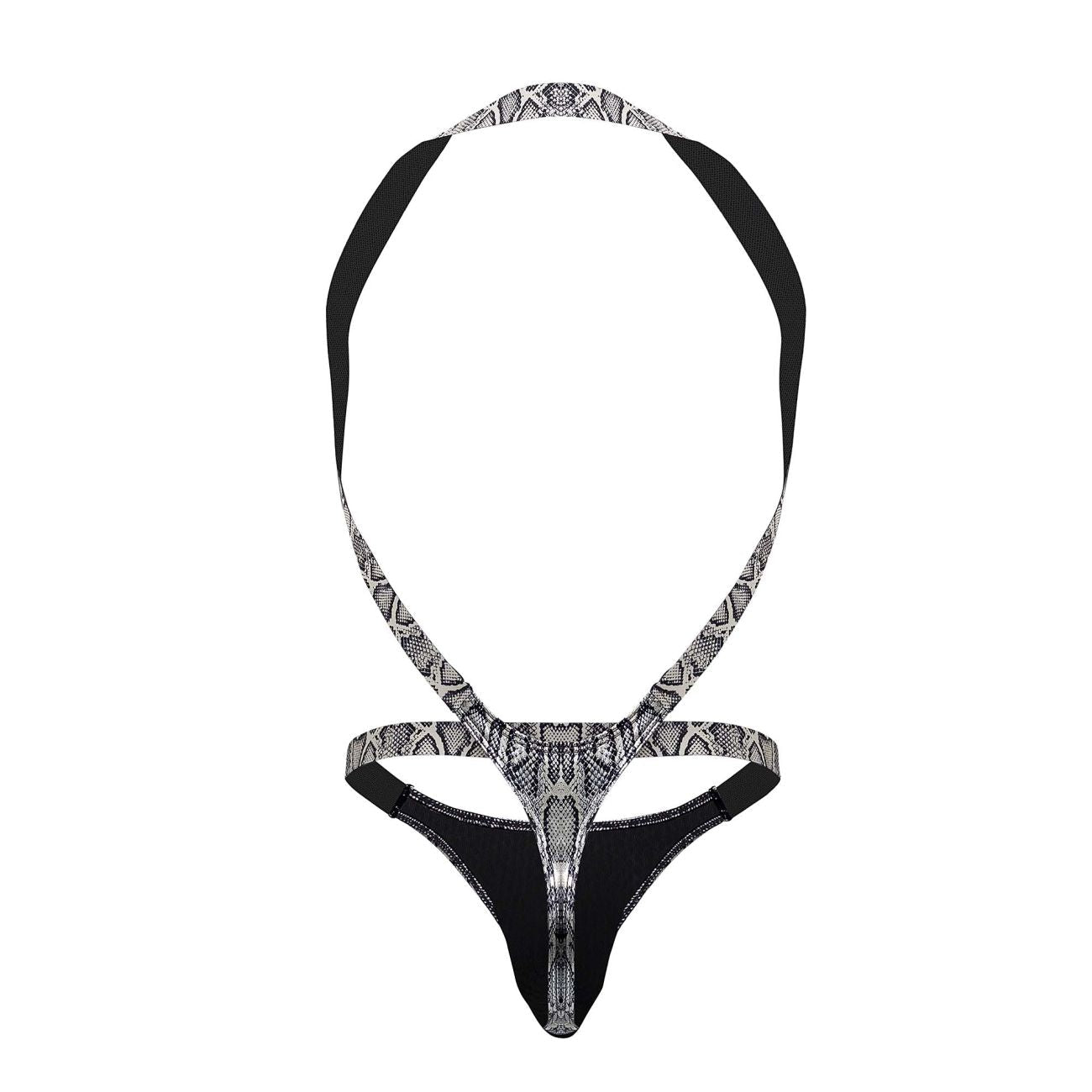 Male Power 404-282 S-naked Shoulder Sling Harness Thong Silver-Black