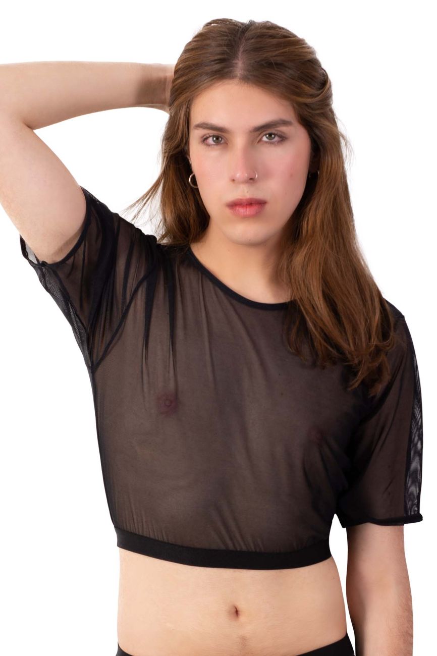 PLURAL PL009 Non-binary Underwear Crop Top Black