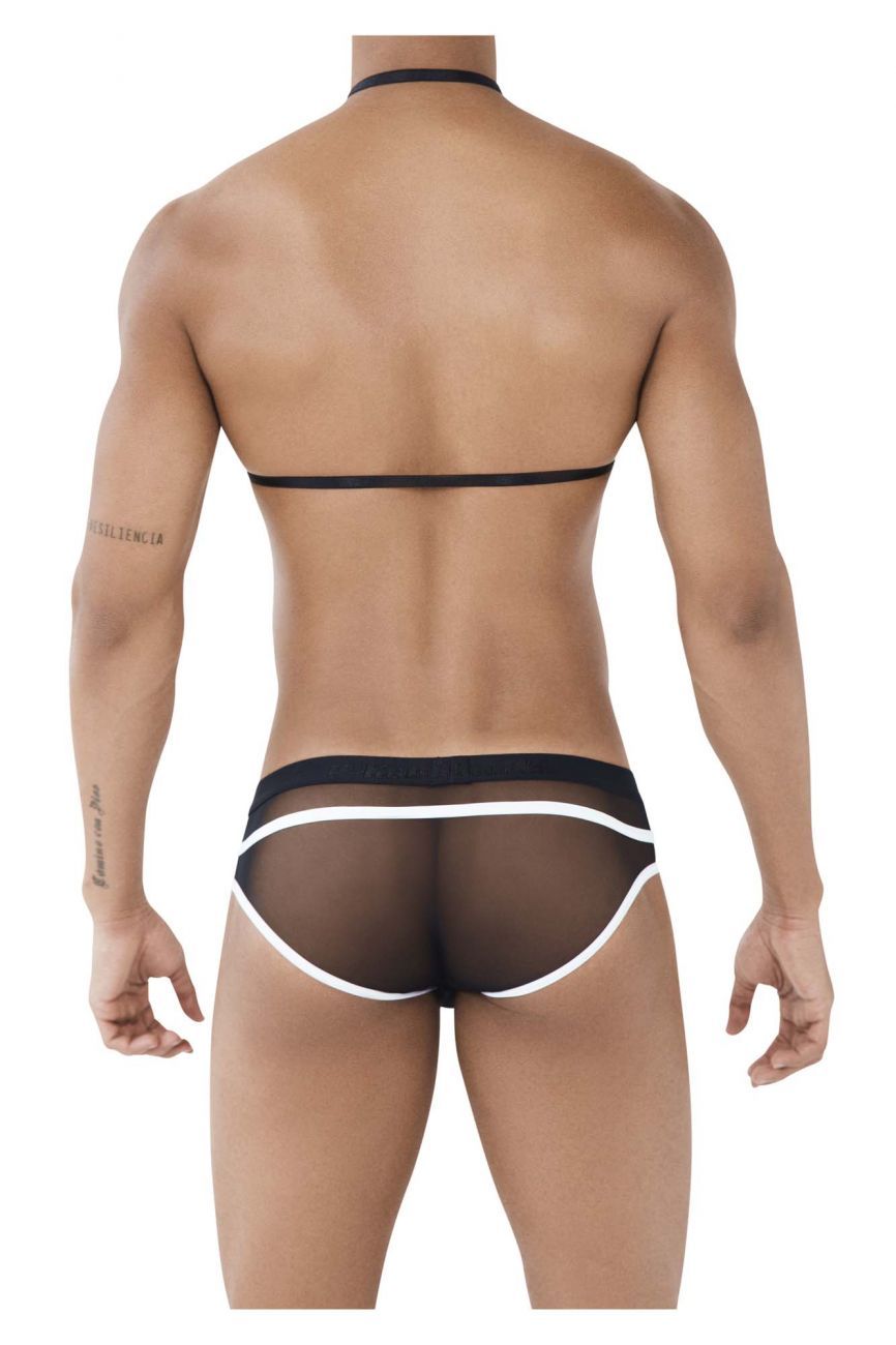 Pikante 0495 Hot Harness Briefs Black