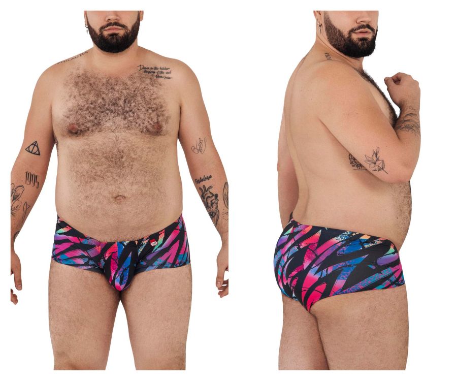 Pikante 0988X Jartum Trunks Colourful Black Plus Sizes