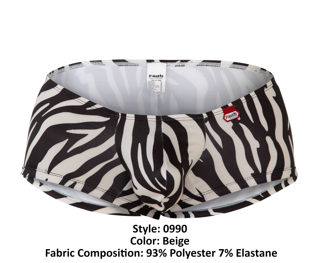 Pikante 0990 Yuba Trunks Beige Zebra
