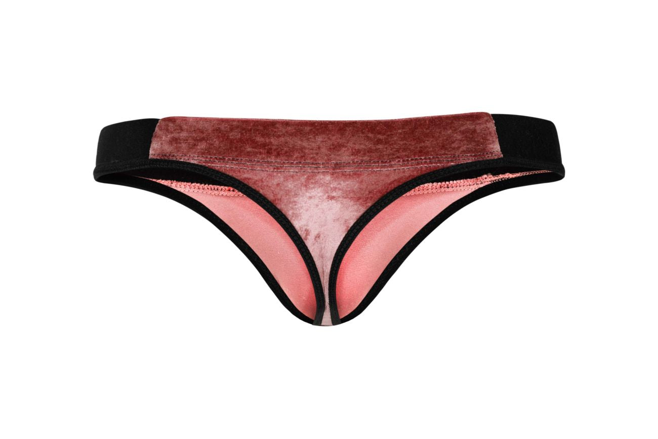 Pikante 1099 Clandestine Velvet Thongs Pink