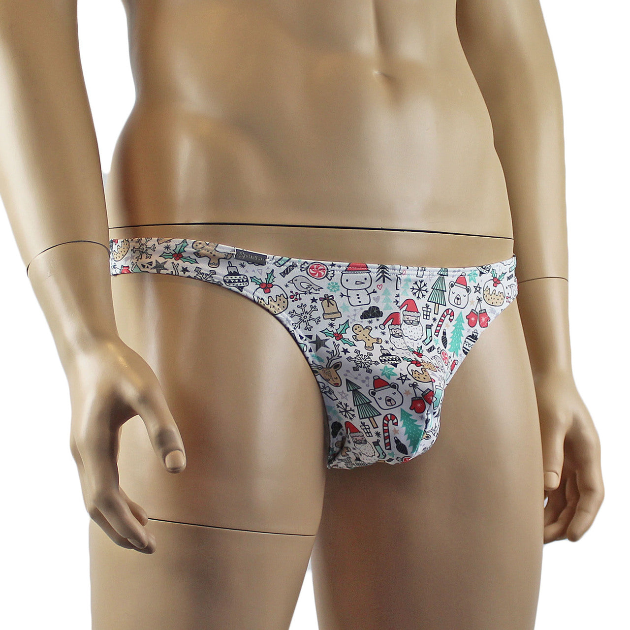 Christmas Holiday Gift Wrap Mens G string Thong Xmas Underwear