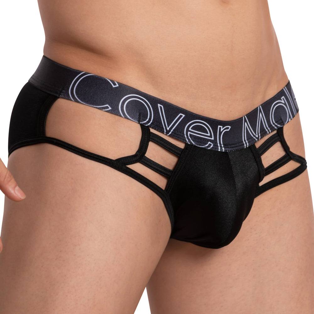 Cover Male CMJ034 Open Abstract Low Rise Spandex Brief Mens Underwear