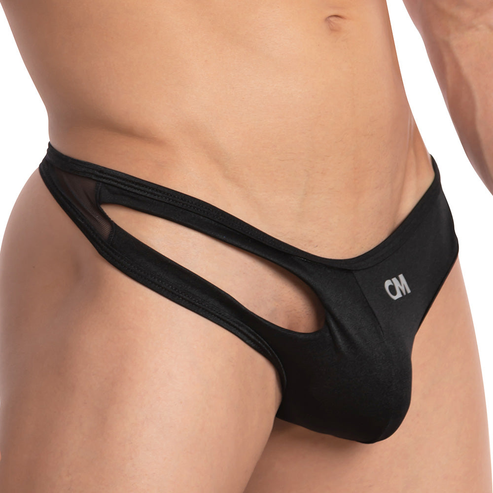 Cover Male CMK058 Side Revealer Sheer See-thru Back Thong Mens Underwear