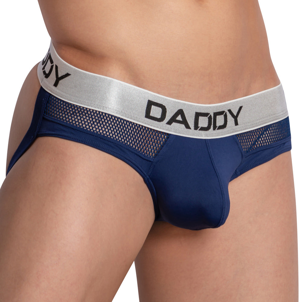 Daddy DDE047 See-thru Mesh Panel Open Back Jockstrap Underwear