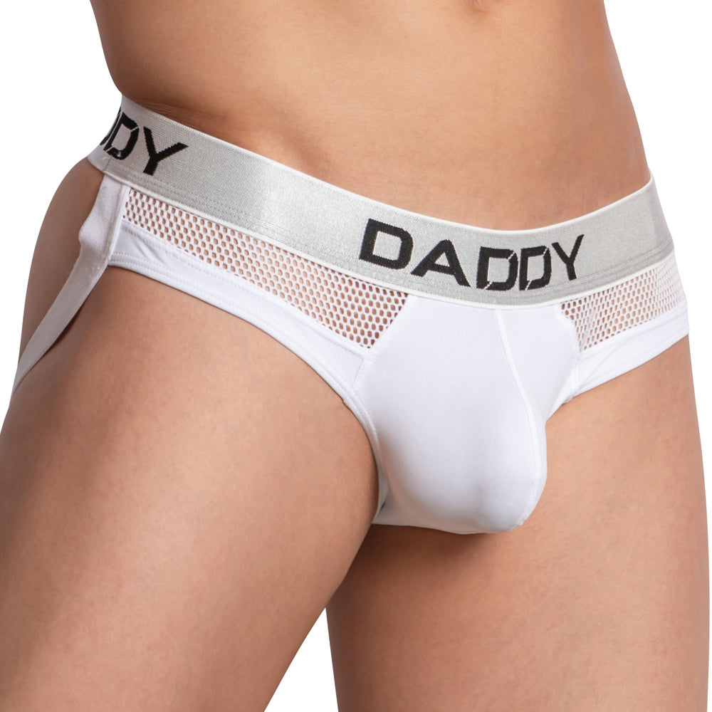 Daddy DDE047 See-thru Mesh Panel Open Back Jockstrap Underwear