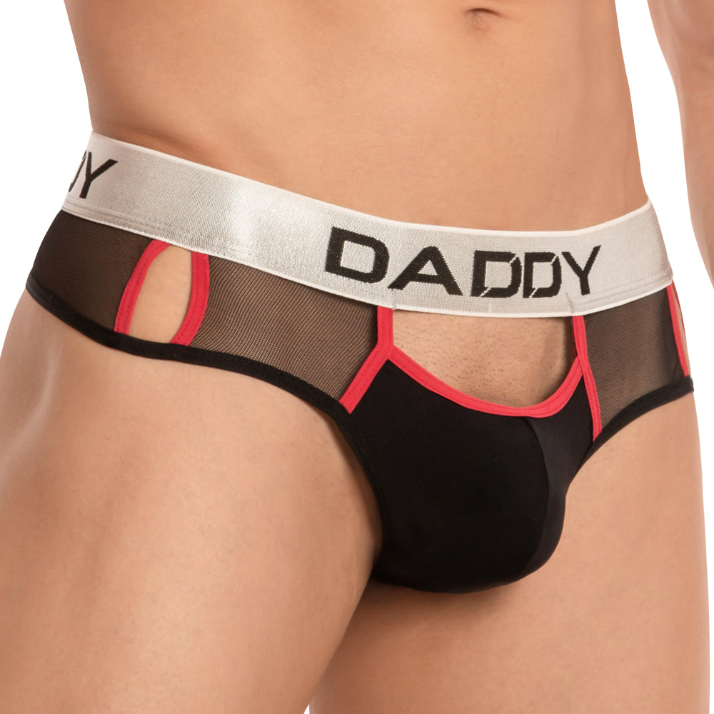 Daddy DDK034 Erect Releaser Sheer Open Panel Mens Thong Underwear