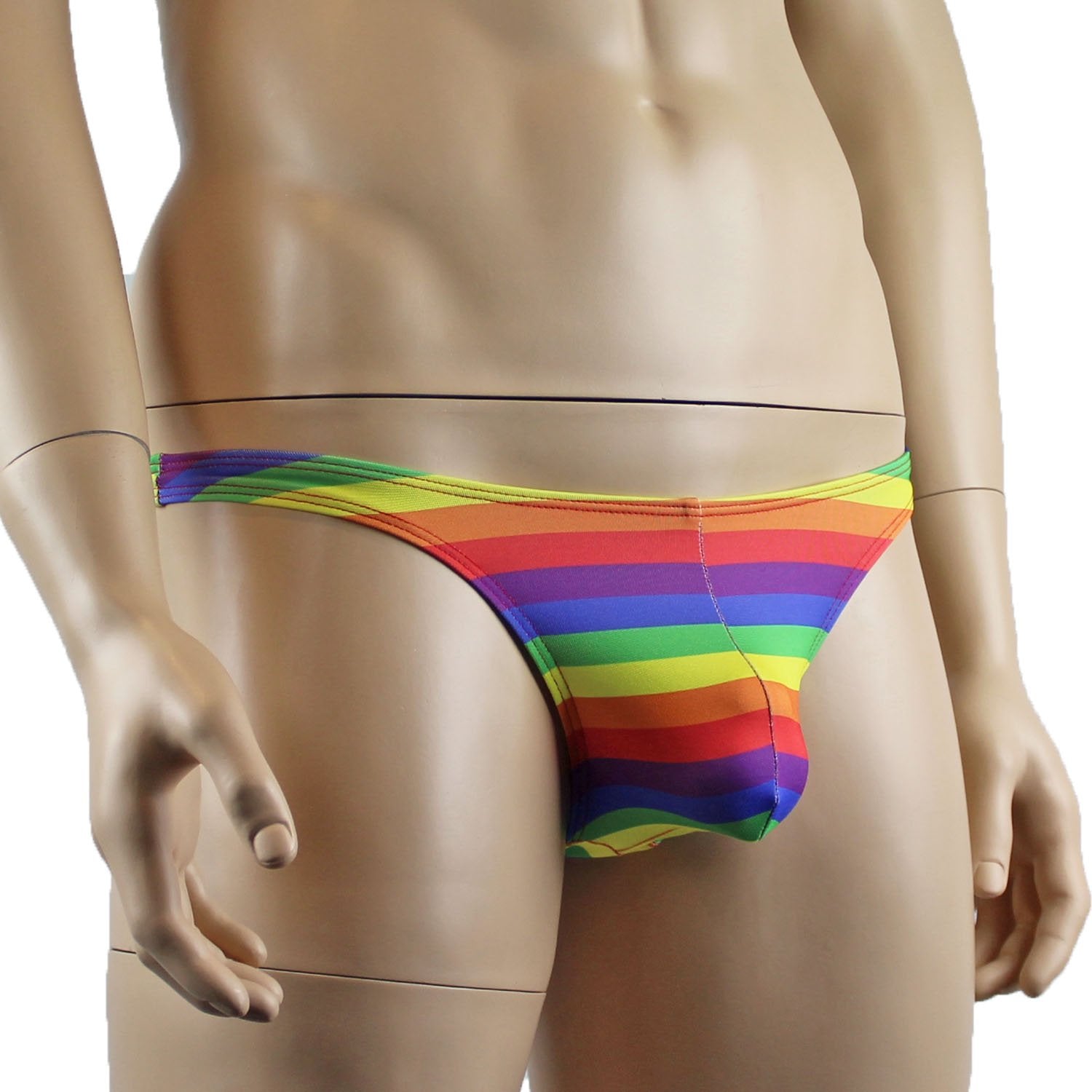Gay Pride Mens Rainbow Low Rise Mini Thong