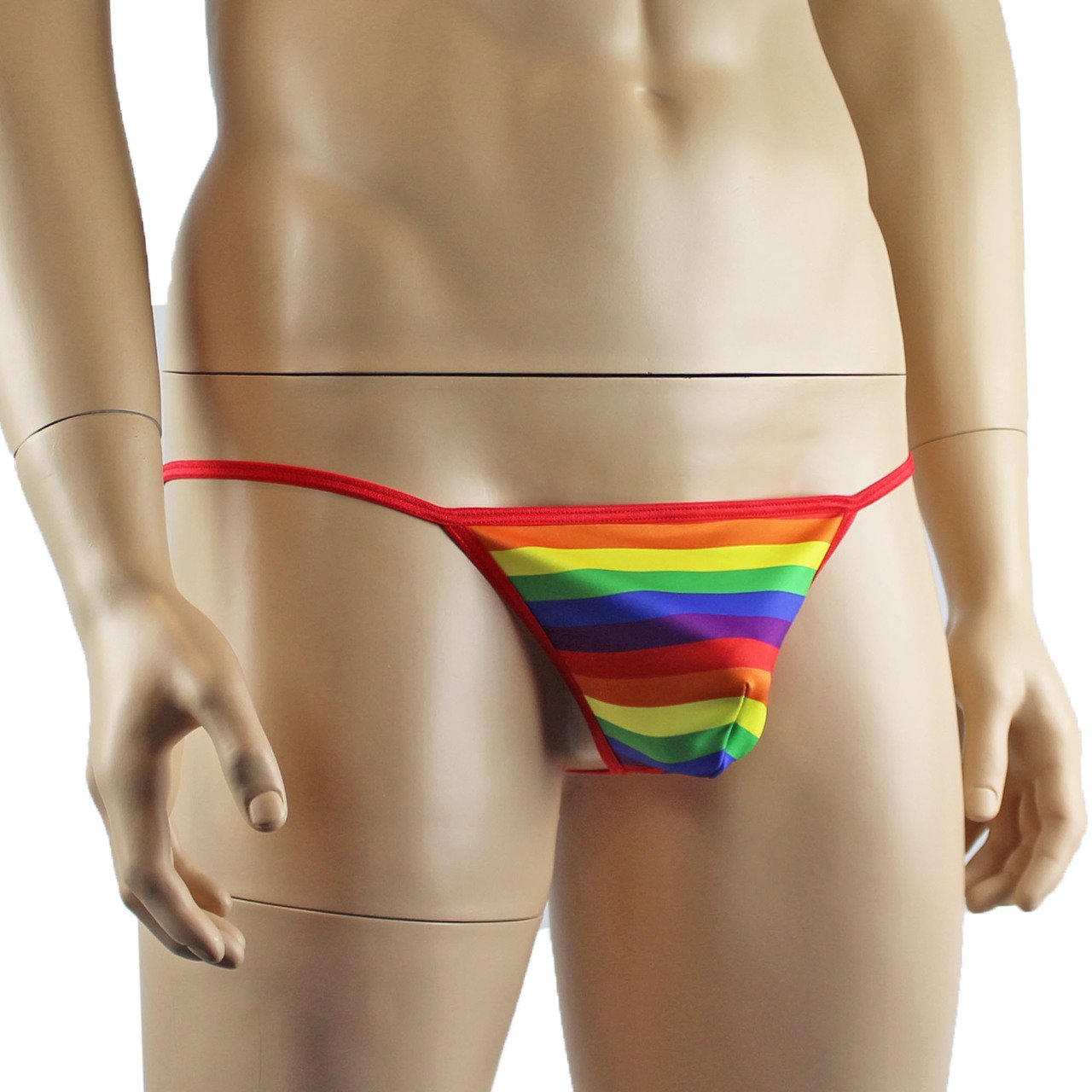 Gay Pride Mens Rainbow LGBTQ G string Pouch Underwear