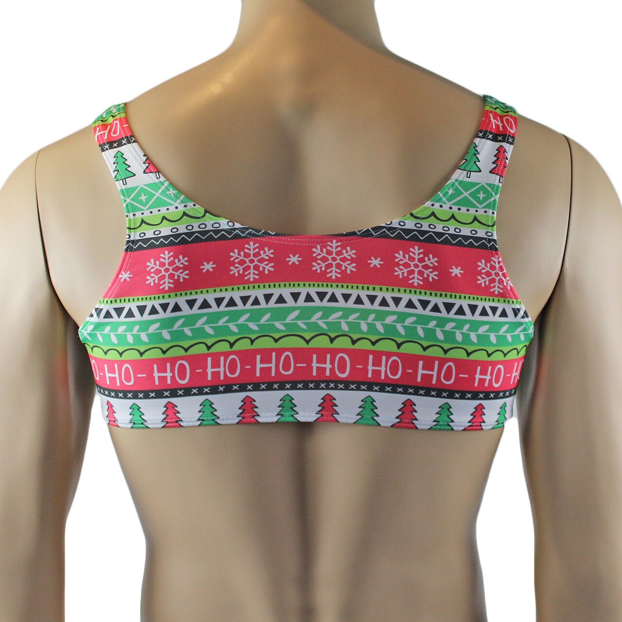 Christmas Gift Wrap Mens Crop Top Bra & Boxer Shorts Xmas Underwear
