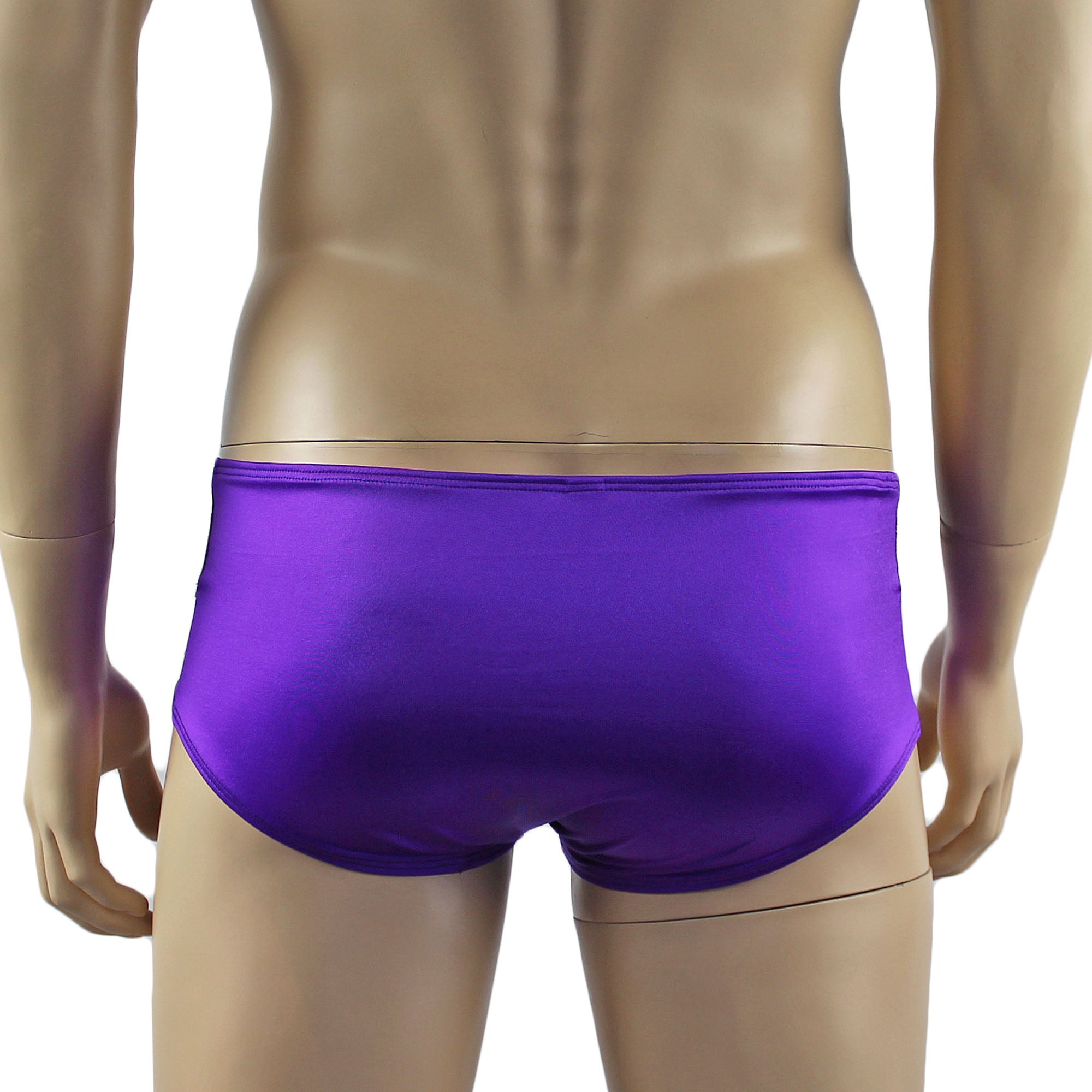 Mens Joanne Underwear Lacey Lovelies Boxer Brief Panties Purple and Black