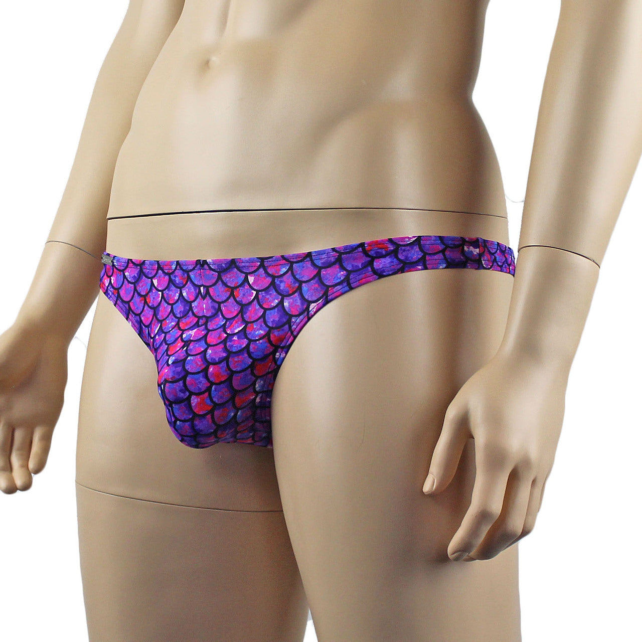 Mens Merman Aqua Man Low Rise Mini Thong Purple