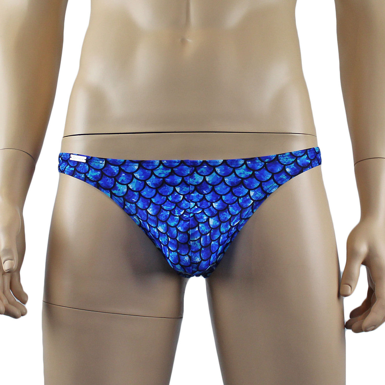 Mens Merman Aqua Man Low Rise Mini Thong Blue