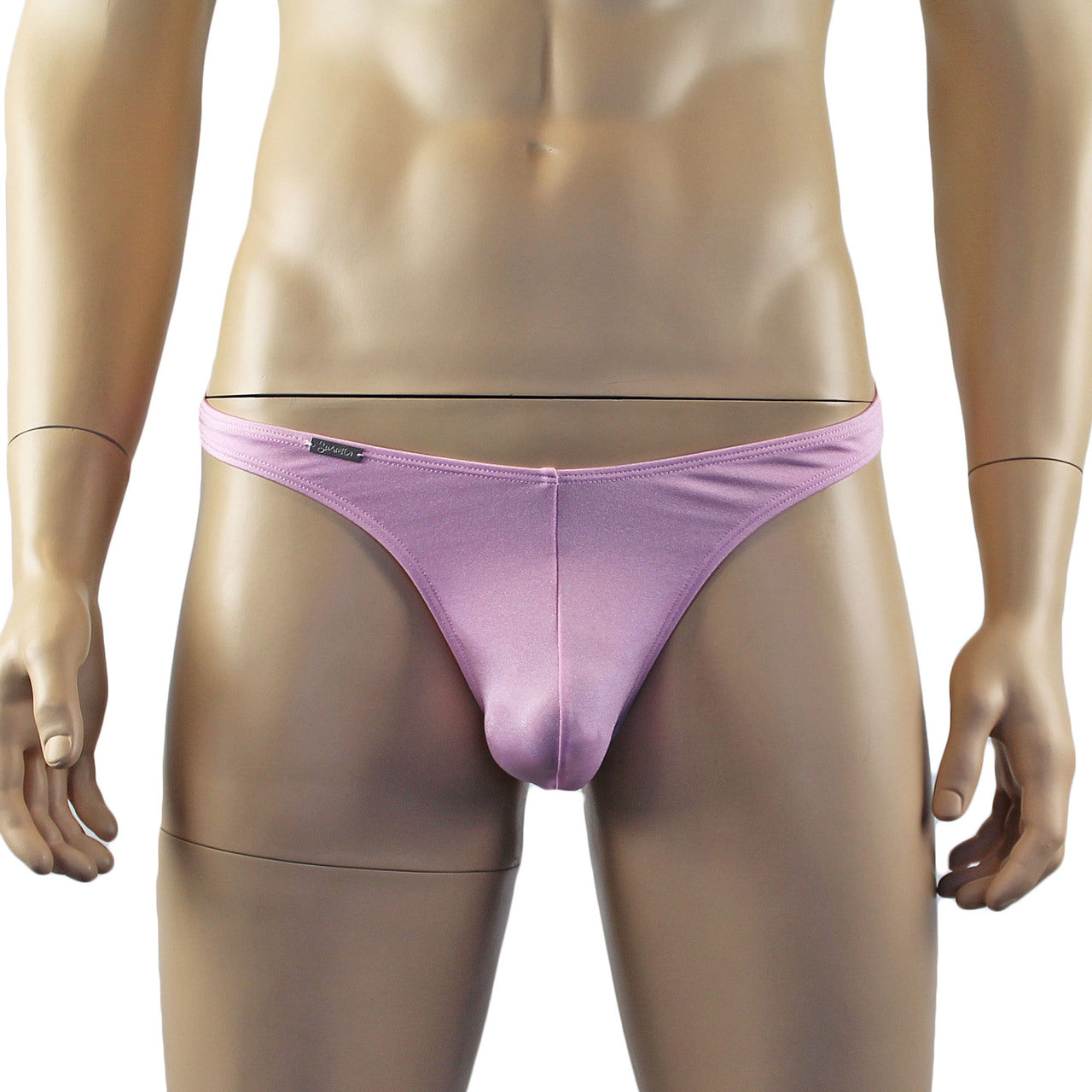 Mens Mick Spandex Medium Rise G string Thong Underwear Lingerie Light Pink