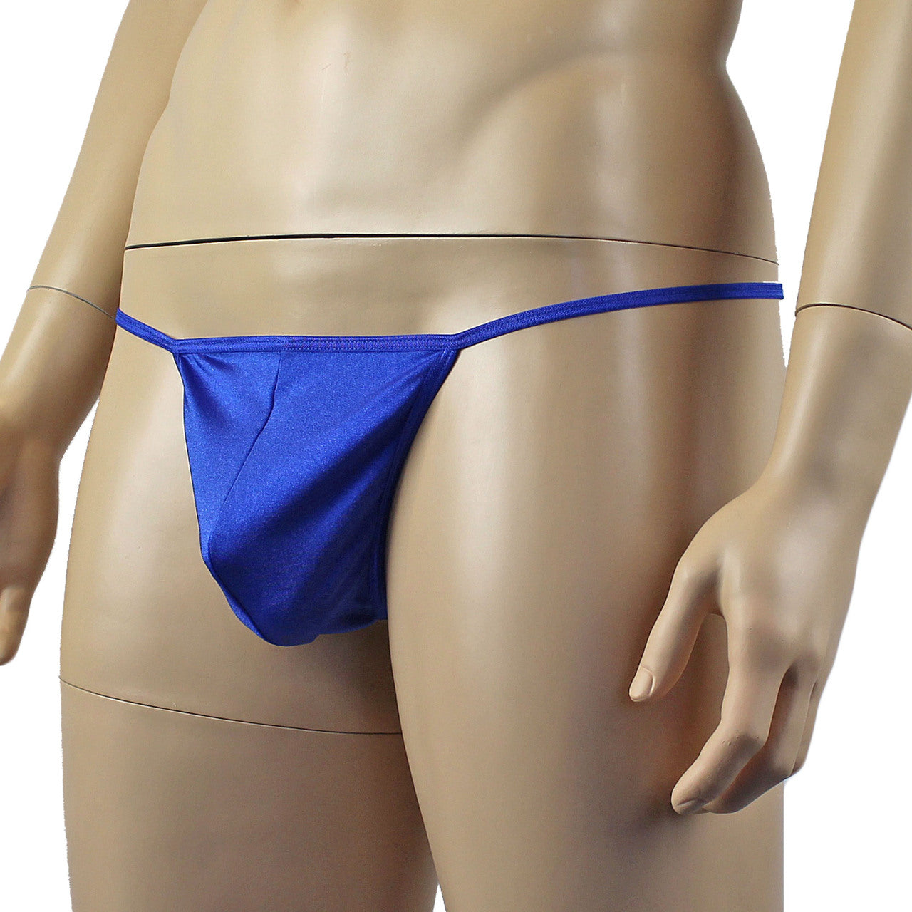 Mens Mick Keep It Simple Spandex Pouch G string with Thin Elastic Blue