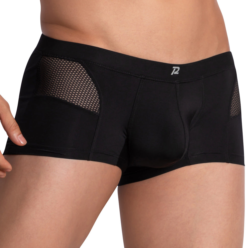 Pistol Pete PPG040 Mens Side Mesh Breather Solid Low Rise Boxer Brief