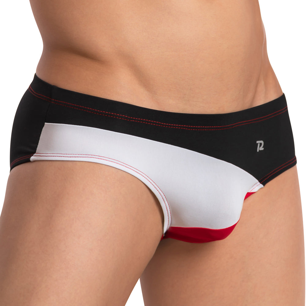 Pistol Pete PPJ029  Color Slash Athletic Spandex Brief Underwear for Men