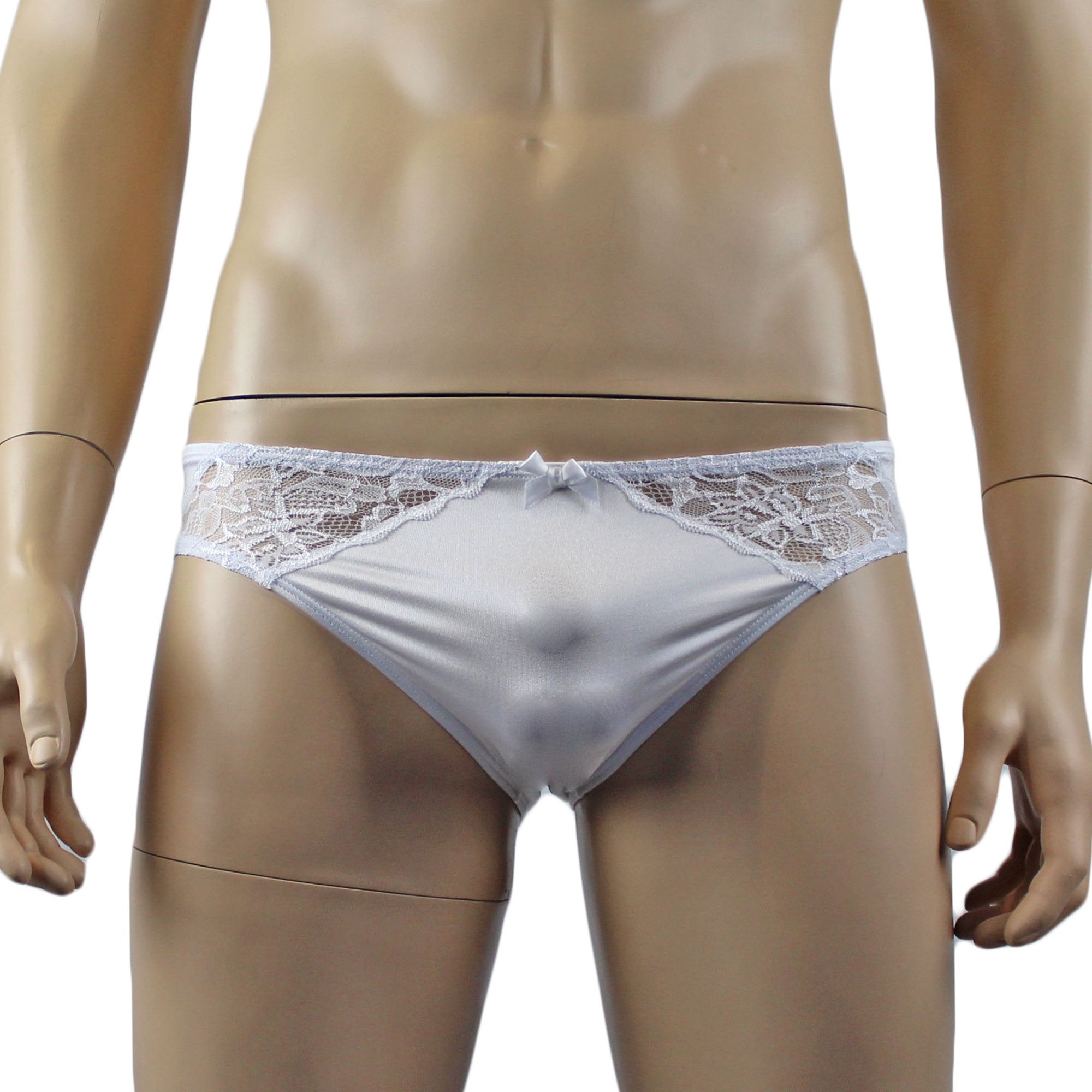 Male Romance Stretch Spandex Camisole Top & Brief for Lingerie Men White or Black