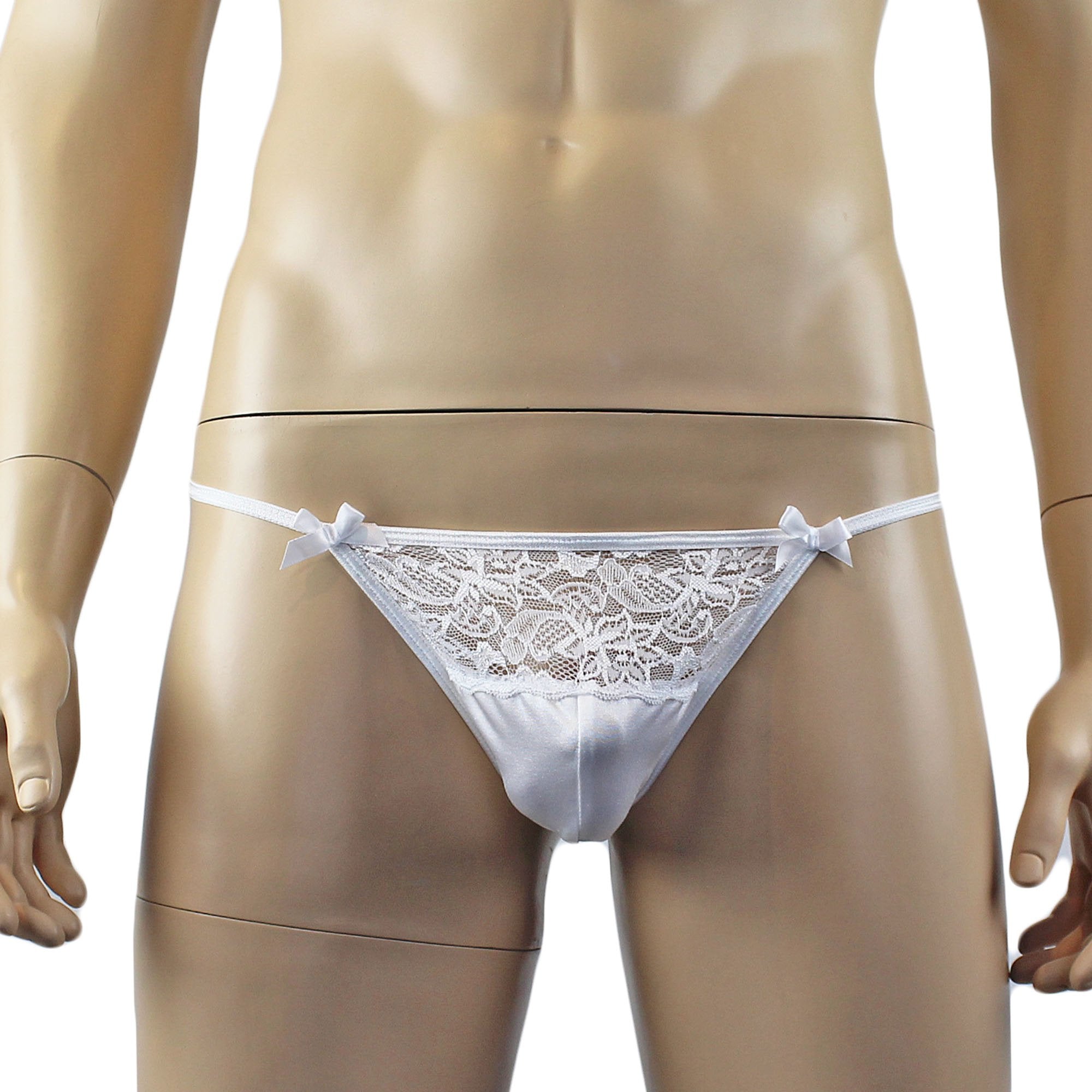 Male Romance Pouch G string with Sexy Wide Back White or Black