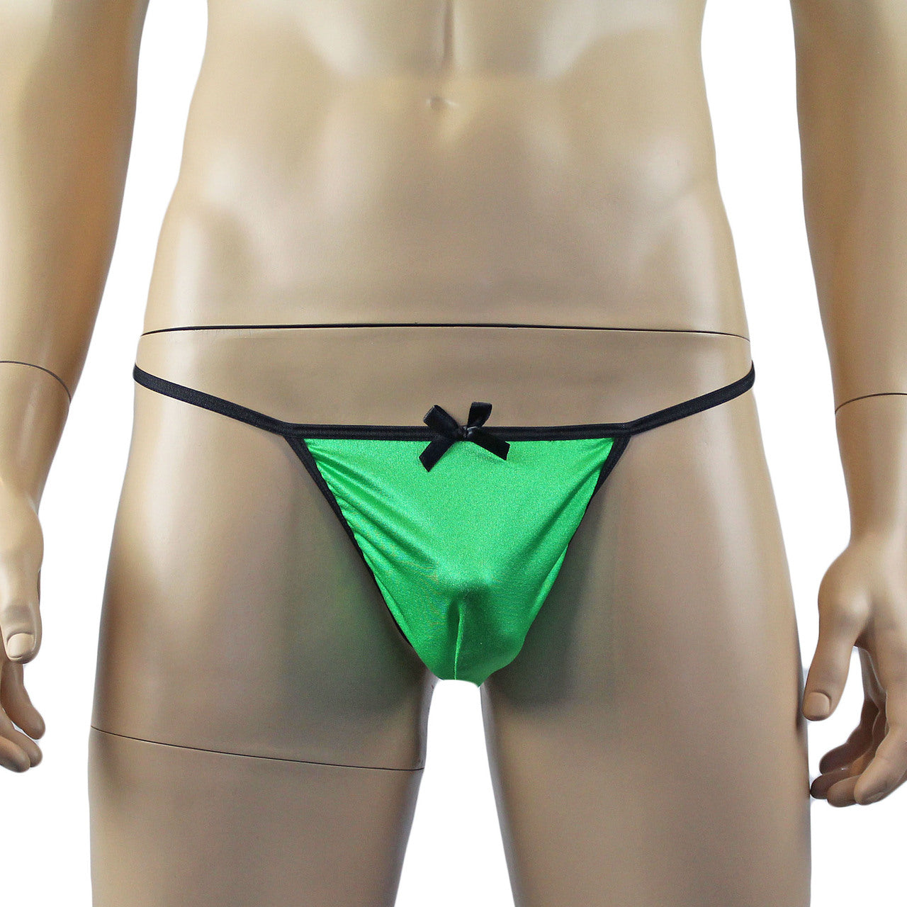 Mens Risque Camisole Mini Dress Chemise & G string Green & Black