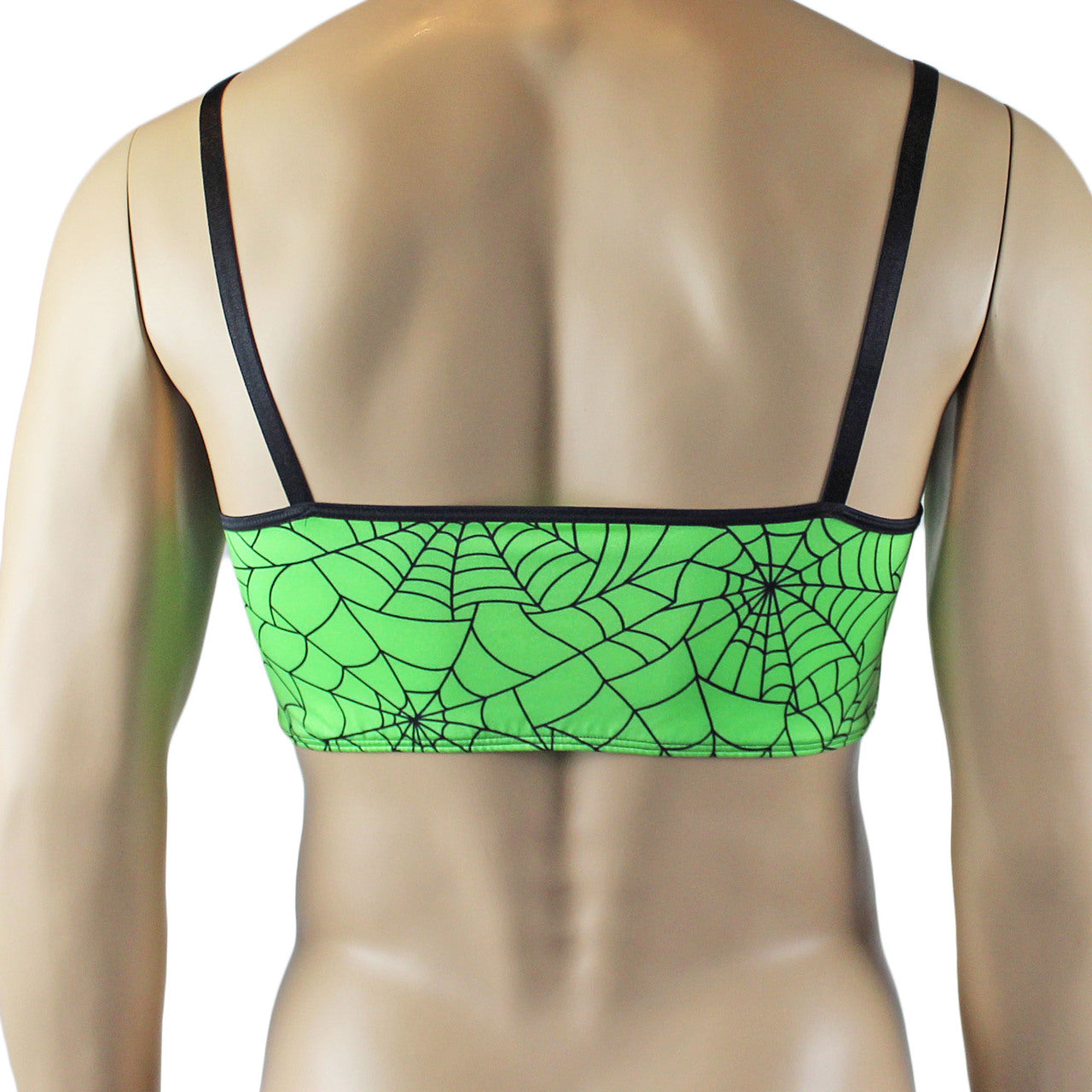 Mens Spider Web Camisole Bra Top Lime Green or Hot Pink