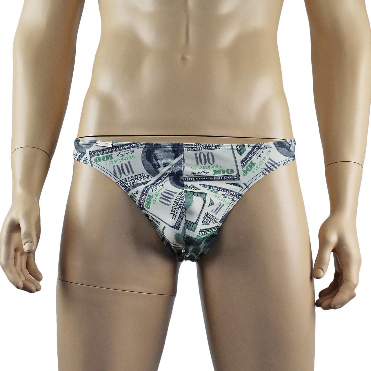 Mens US $100 Dollar Full Front Thong