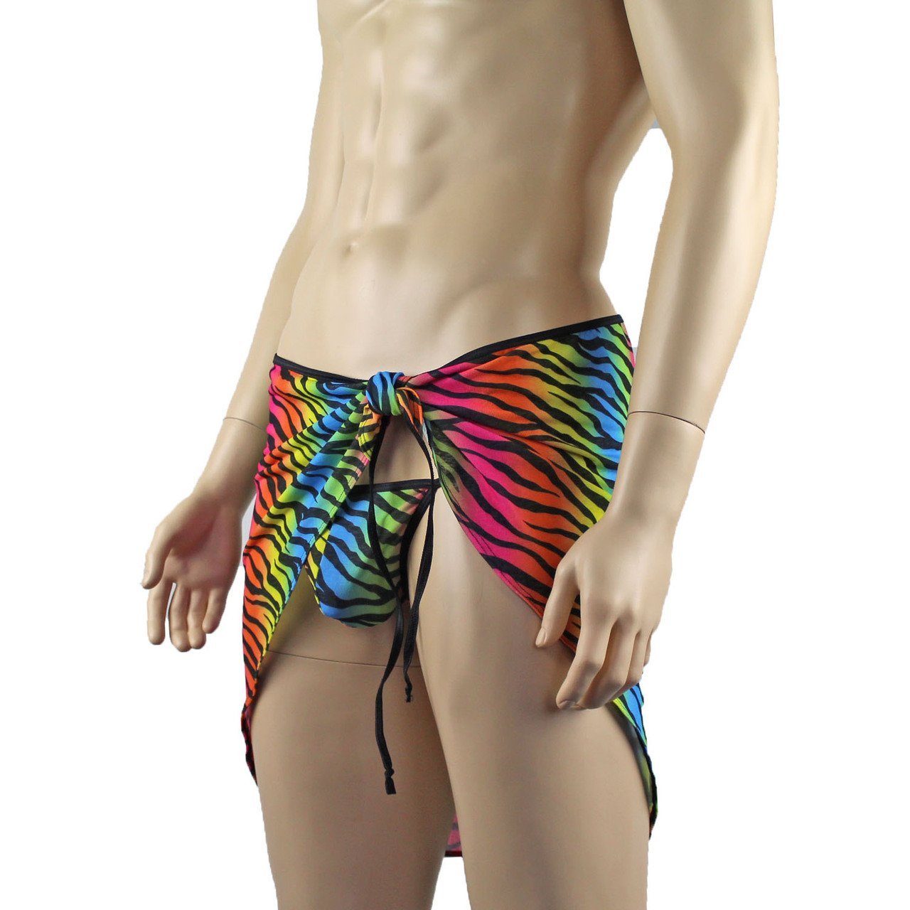 Mens Zebra Gay Pride Festival Sarong, Loin Cloth & G string